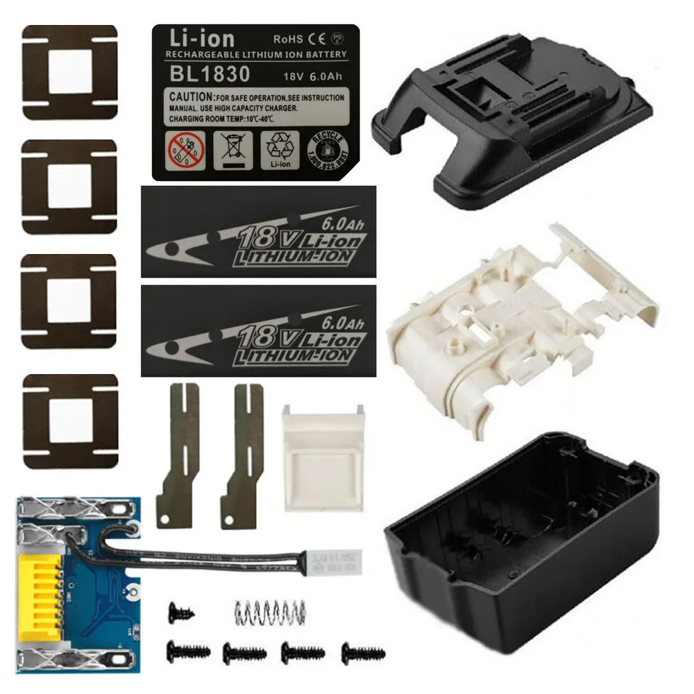 BL1830 Li ion Battery Case PCB Charging Protection Circuit Board Shell Box For MAKITA BL1860 18V