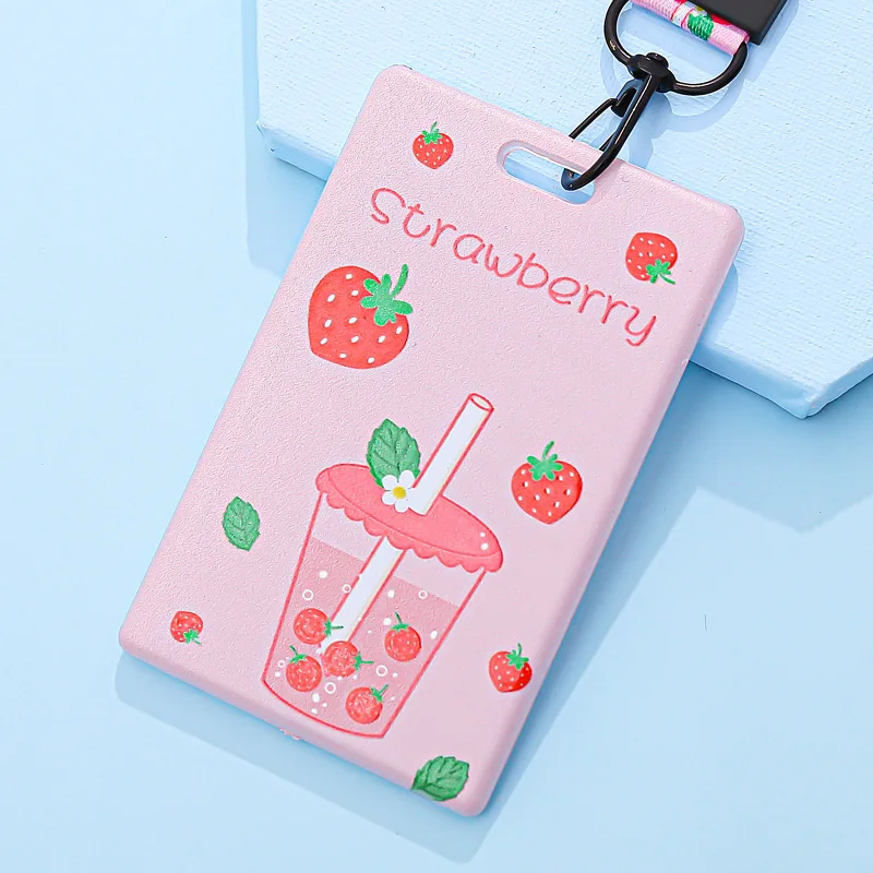 drInk card holder Модный подвесной акриловый держатель для карт, студенческий мультяшный подвесной шейный Чехол для мобильного телефона, бизнес, рабочий значок, чехол для ID карты - Цвет: drInk card holder