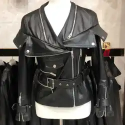 2023 New Arrival Genuine Leather Jacket Women Real Sheepskin Motorcycle Biker Jacket Female Ladies Autumn Winter Coat Plus Size