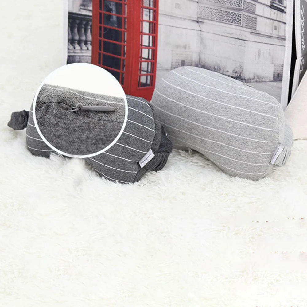 Useful Portable Travel Compact Pillow Eye Goggles 2-in-1 Soft Glasses Neck Support Pillow For Aircraft Office Nap Travel Supplie