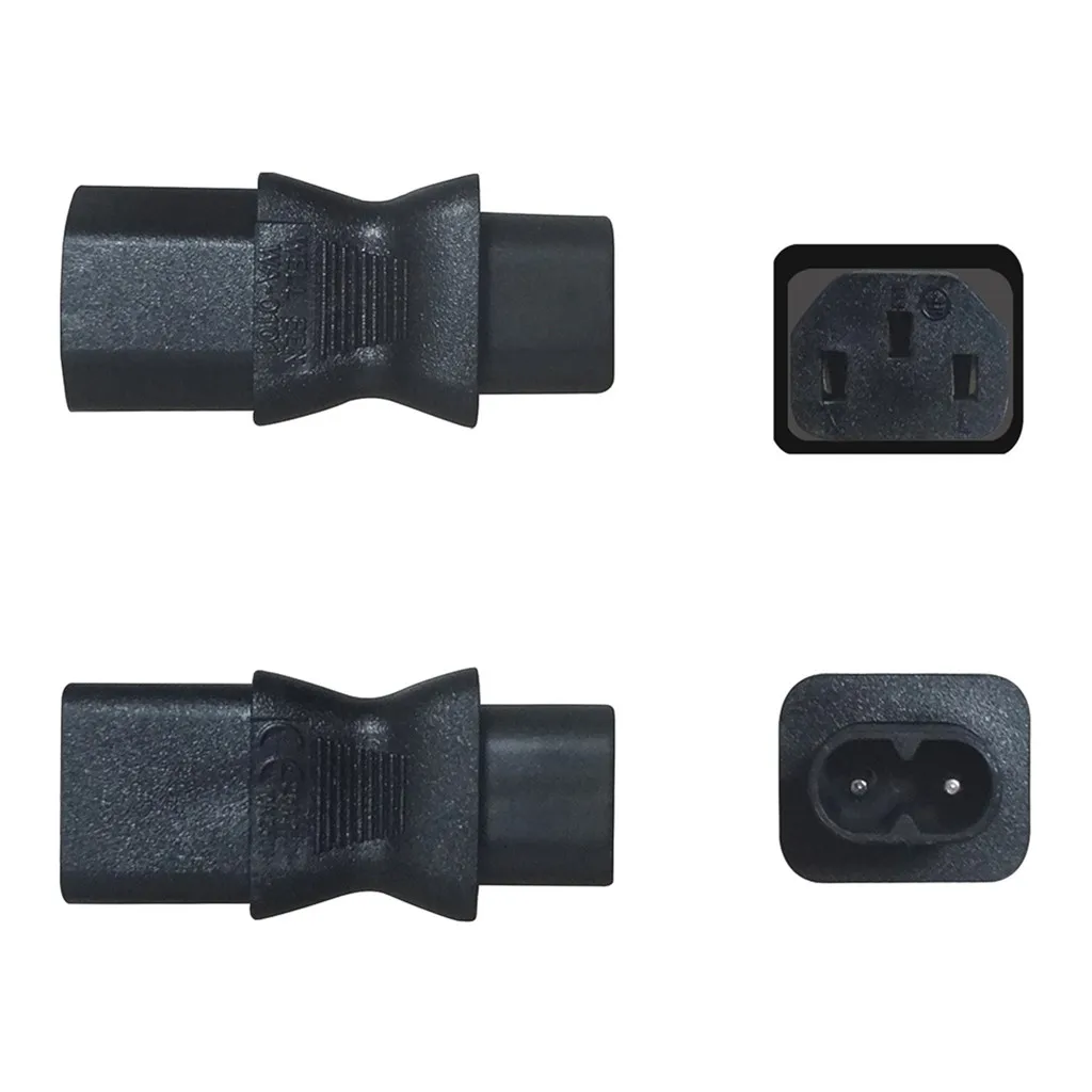 Standard IEC 320 C13 To C8 Adapter, IEC 320 C8 To C13 Power Adapter Good heat dissipation durable