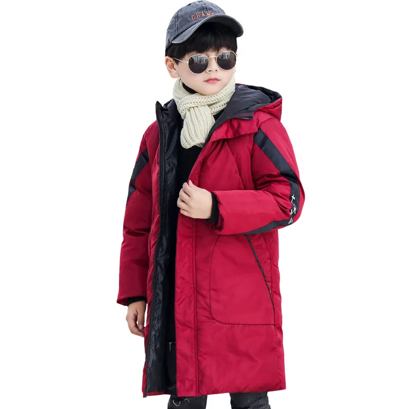 Зимняя куртка с капюшоном для девочек; Длинные повседневные пальто для мальчиков; хлопковая стеганая детская верхняя одежда; Модная хлопковая куртка; парки для девочек; пальто для малышей
