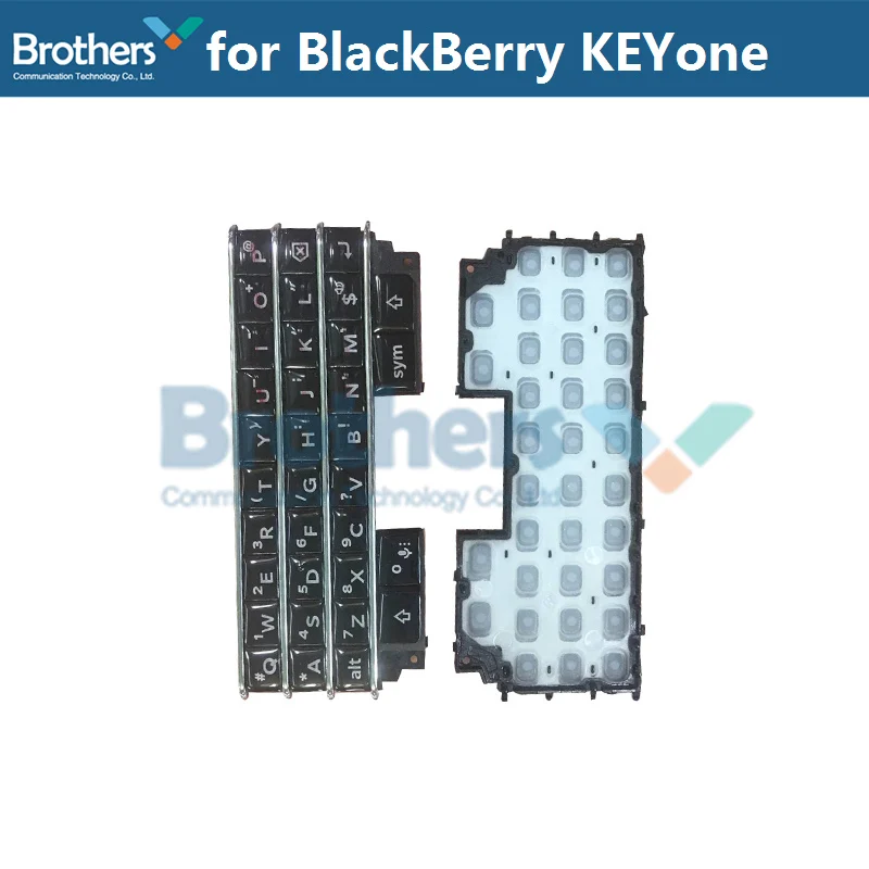 Клавиатура для BlackBerry KEYone DTEK70 клавиатура кнопка гибкий кабель для BlackBerry DTEK70 телефон запасные части черный серебристый 1 шт - Цвет: 1pcsSilver noFlexCab