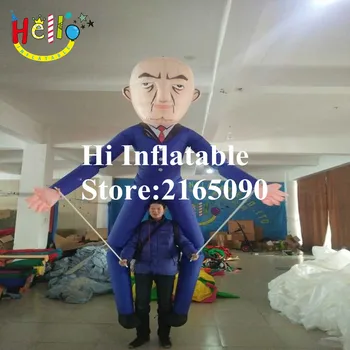 

3.5 m high customized long legs inflatable leader old man puppet costume