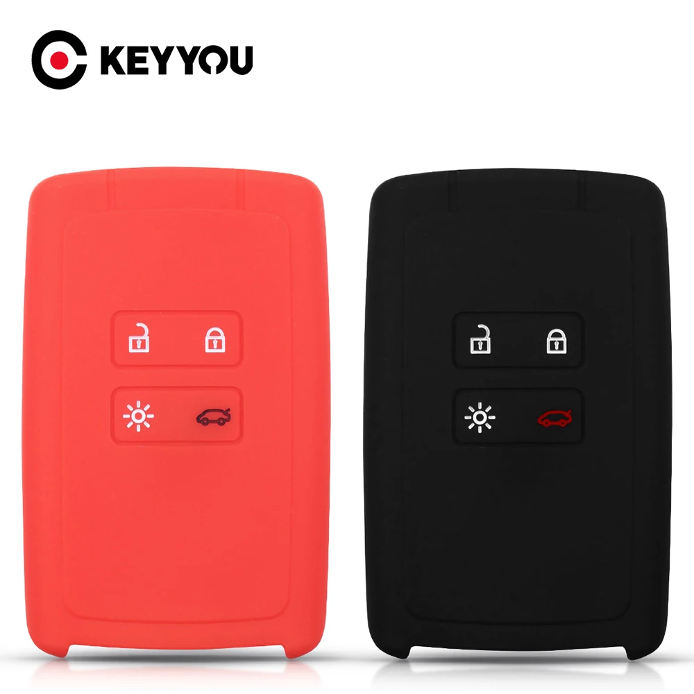 Чехол-держатель KEYYOU на 4 кнопки для Renault Kadjar Scenic Clio Logan Megane 2 3 Koleos Sandero Card |