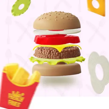 

1 Set Kids Hamburger Toy Congnitive Puzzle Aid Play House Tools Children Gift