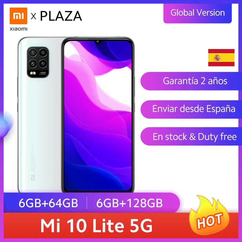 Глобальная версия Xiaomi Mi 10 Lite 5G смартфон 6 ГБ 128 Snapdragon 76 NFC активно матричные осид