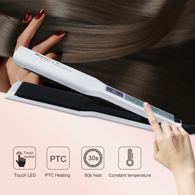 Интеллигентая(ый) Сенсорный экран Титан инструмент Керамика покрытие ЖК-дисплей выпрямитель для волос электрическая расческа-выпрямитель для волос Профессиональный Выпрямитель для волос