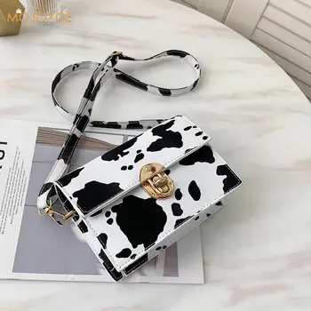 

Fashion Cow Milk Pattern Crossbody Bag Women Small Casual PU Leather Shoulder Handbag Travel Messenger Pouch Satchel for Lady