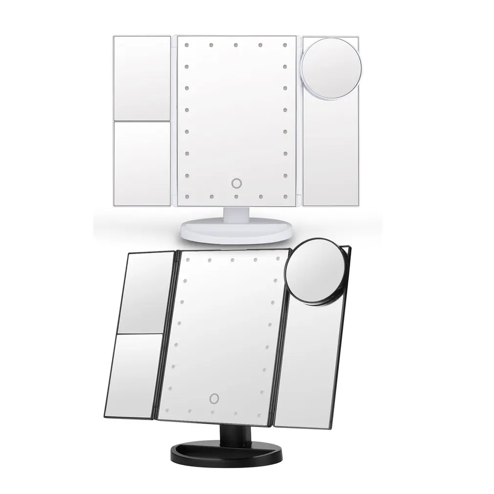 Espelho de Maquiagem Desktop com Dupla Led com 10x Ampliação Rotação Livre Espelho Portátil Durável Mod. 1211587 15 Espelho de maquiagem led com 10x ampliação