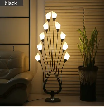 

Simple tea table floor lamp simple fashion black white LED floor lamp bedroom living room floor lamp