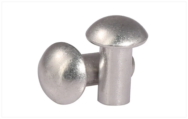 GB867 [M2-M8] Aluminum Solid Round Head Rivet Alloy Self-plugging Rivet Semi-round Head Aluminum Rivet Solid Rivet