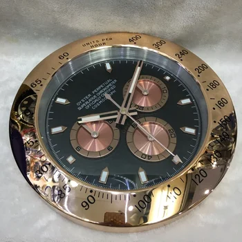 

Luxury Silent Wall Clock Modern Design Gold Large Wall Watch Home Stainless Steel Calendar Luminous Gift with LOGO Klok Gift L12