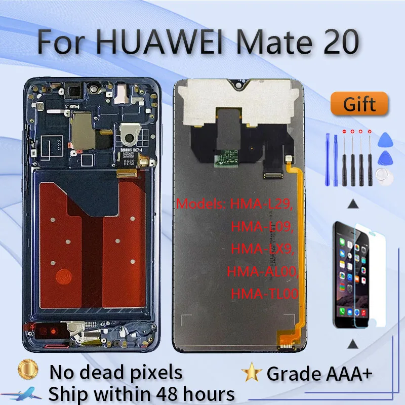 Для HUAWEI Mate 20 HMA L09 L29 ЖК-экран в сборе с передним сенсорным стеклом оригинальный