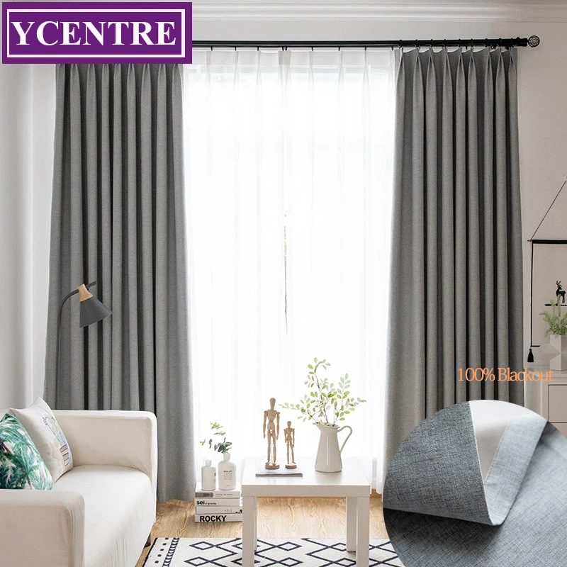 Светонепроницаемые занавески YCENTRE 100% для гостиной спальни шторы на