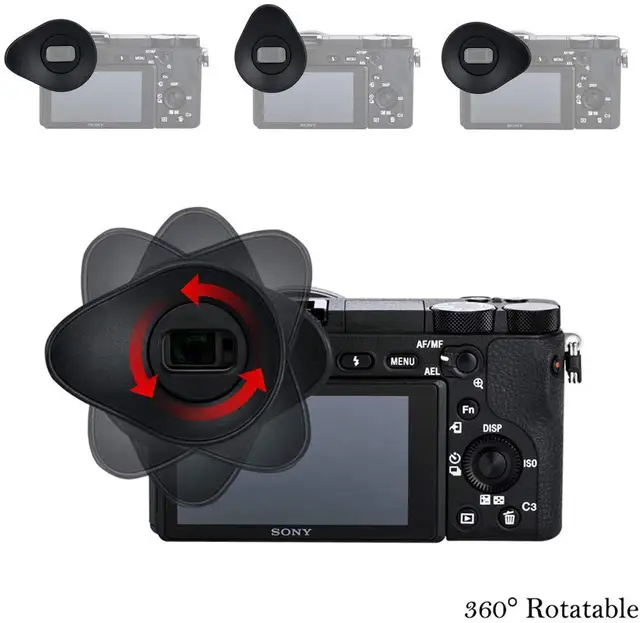 Oculare Per Sony Alpha A6500 A6400 - Protezione Mirino In ABS, 2 Pezzi, Compatibile Con FDA-EP17 - Foto 9