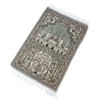 

With Tassel Muslim Carpet Prayer Blanket Living Room Decoration Worship Mats Floor Ethnic Style Soft 65 X 110 Cm Rug Thick Home