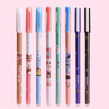 

36 pcs/lot Cartoon Erasable Gel Pen Cute 0.5 mm Signature Pens School Office writing Supplies Promotional Gift