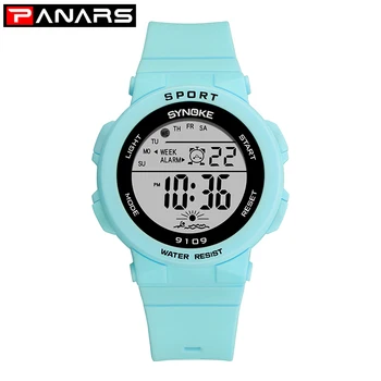 

PANARS Sport Women's Digital Chronograph Strap 5 Colors Ladies Jelly Watch Dark Screen Multicolor Girls Watches Women Fashion