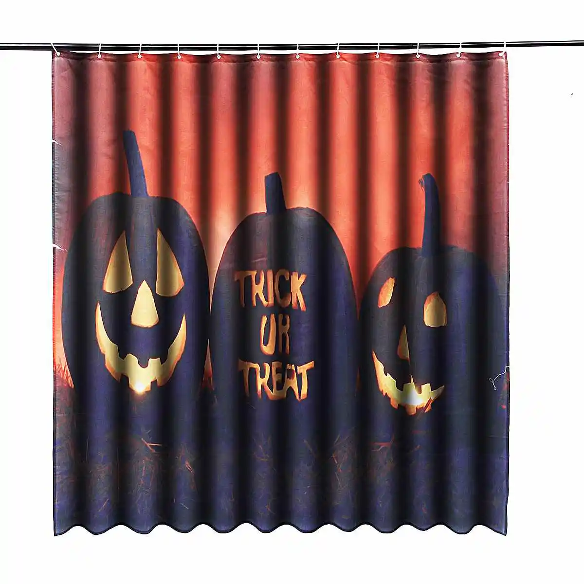 Halloween Type Bathroom Set Shower Curtain Non-Slip Bath Mat Pedestal Rug Toilet Cover Mat Bathroom Curtains Christmas Gifts