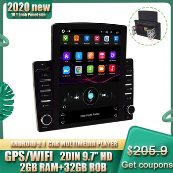 

10.1 " Car Multimedia Player 9.7 Inch HD Touch Screen 2 Din Android Stereo Radio 2 + 32GB WIFI Audio Mirrorlink MP5
