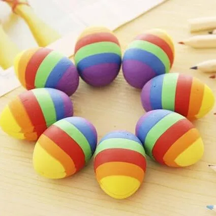 

2 шт./компл. модные красочные яйца, резиновые детские изысканные индивидуальные фотообои, подарки (искусственные)