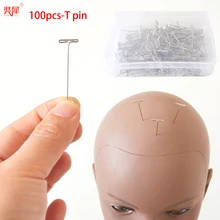 Wig Making T Pins 1.5 Inch For Holding Wigs Hair Extender Wig Fixing Blocking Knitting Modelling And Crafts100Pcs T-Pins Wig Making T Pins 1.5 Inch For Holding Wigs Hair Extender Wig Fixing Blocking Knitting Modelling And Crafts100Pcs T-Pins