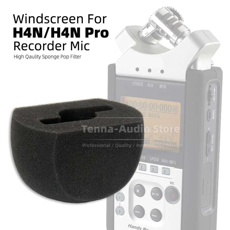 Gravador de Pára-brisa Microfone Espuma Esponja Capa para Zoom H4n h h4 n 4n Pro Caneta Gravação Acessível Mic Pop Filtro Pára-brisas