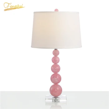

Postmodern Light Luxury LED Table Lamp Lighting Nordic Pink Crystal Bedside Table Lights Hotel Bedroom Living Room Deco Fixtures