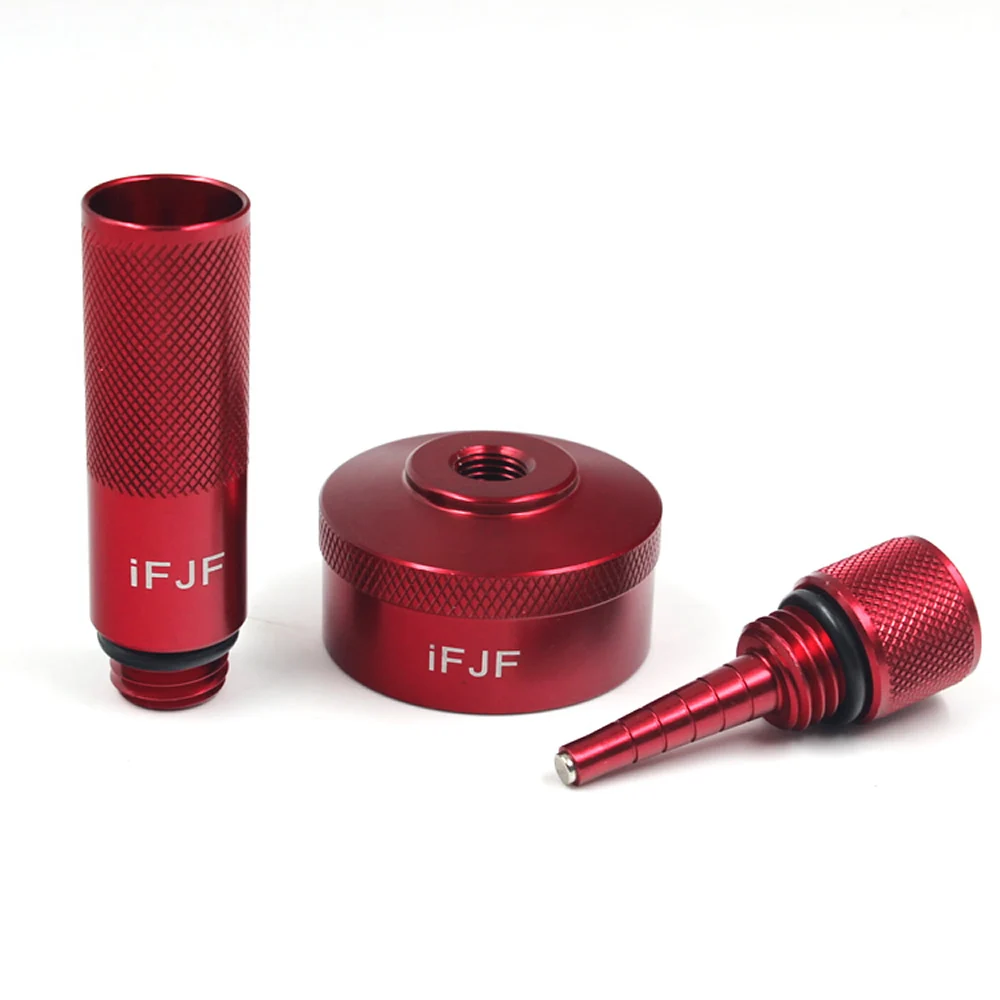 Adattatore Per Tappo Del Gas A Corsa Estesa Rosso In Alluminio, Imbuto Per Cambio Olio, Bastone Per Immersione Con Astina A Punta Magnetica Per Honda 