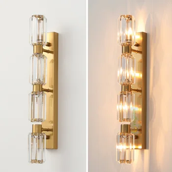 

modern Decorative Wall Lamp Luxury Nordic New Style Bedroom Bedside lamp Living Room led Sconce Large Crystal Wall Lights