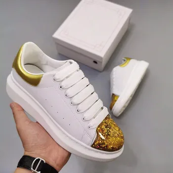 

Women & Men Unisex Floating Bling Brand Sneakers Casual Running Sports Tennis Shoes Genuine Leather Walking Shoes