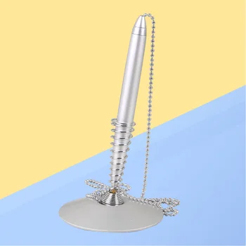 

1pc Elegant Smooth Writing Metal Practical Simple Counter Service Pen Ballpoint Pen Desktop Pen for Business Office Home