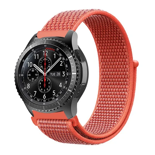 22 мм 20 мм ремешок для часов samsung galaxy watch gear S3 Frontier ремешок 46 мм 42 мм Спортивная петля нейлон Amazfit gtr 47 huawei часы gt - Цвет ремешка: Apricot peach