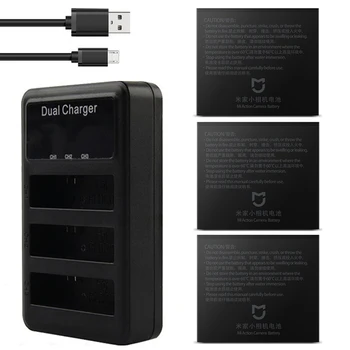 

Mijia 4K accessories Rechargeable Mijia 4K Battery + 3 Slot LCD battery Charger For Xiaomi Mijia Mini 4K Sports Action Camera