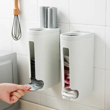 Настенный ящик для хранения мусорных мешков, кухонный органайзер, держатель мешка для мусора