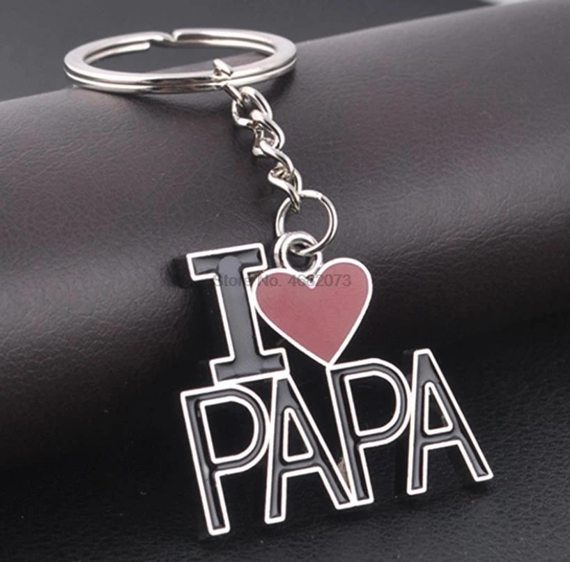 От DHL 500 шт. Новинка I love papa сердце брелок семейный Рюкзак Пряжка автомобильный