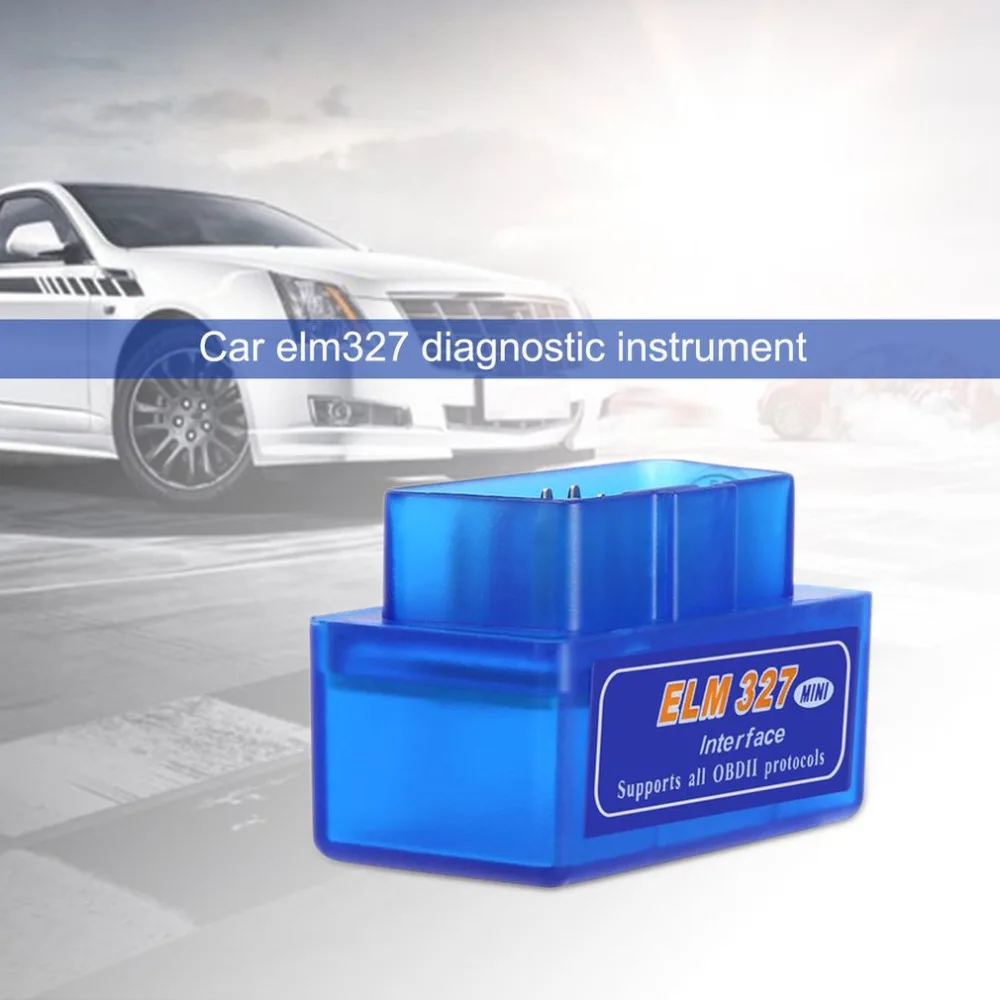 Горячий Супер Мини Портативный ELM327 Bluetooth V2.1 OBD II Автомобильный Диагностический авто интерфейс сканер Синий Премиум ABS диагностический инструмент