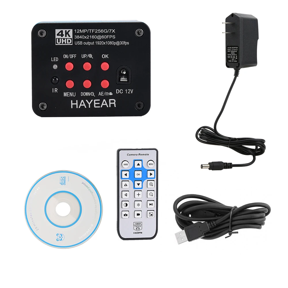 HAYEAR 4K UHD 工業用・顕微鏡カメラ 12MP HDMI/USB出力 Hayearリアル4