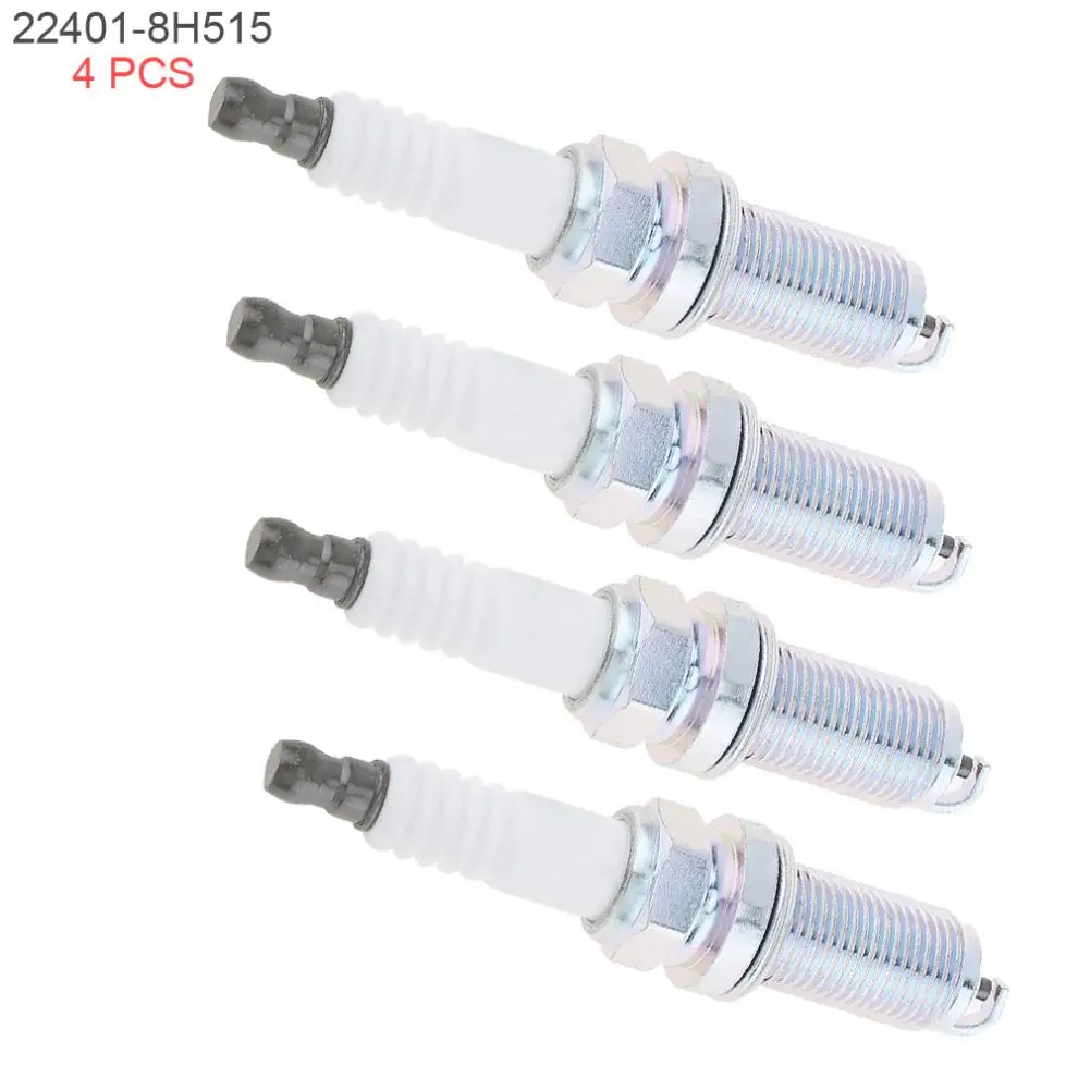 

4pcs Metal Durable Car Ignition Plug Iridium Sparking Plugs Nozzles 22401-8H515 fit for Nissan / KIA / Hyundai