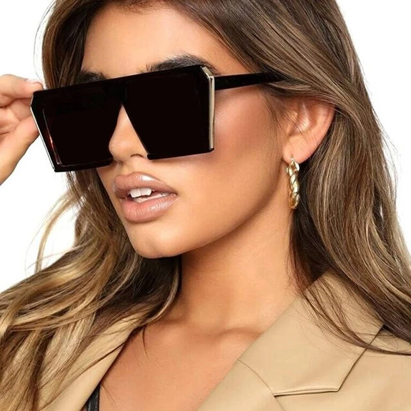Black Shades Sunglasses Women Luxury | Gafas de sol negras gafas de sol  cuadradas-Moda-Aliexpress