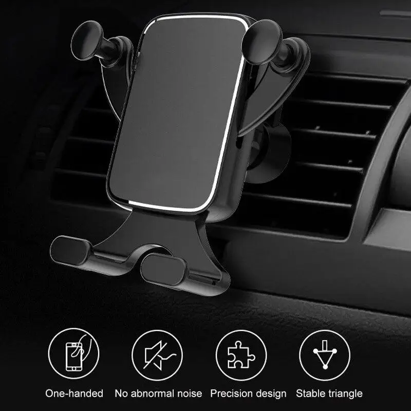 

Car Phone Holder Car Outlet Gravity Bracket Horizontal Vertical Screen Phone Holder for 4.1-6.5inch Smartphone