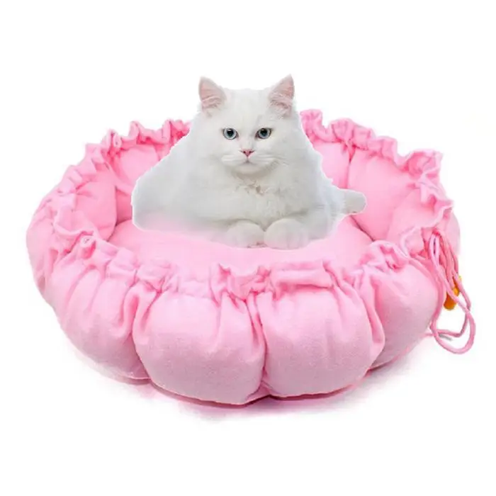 Маленькая кошка собака пещера кровать съемный синий/зеленый/розовый/красный подушка Повседневная Кровать для домашних животных