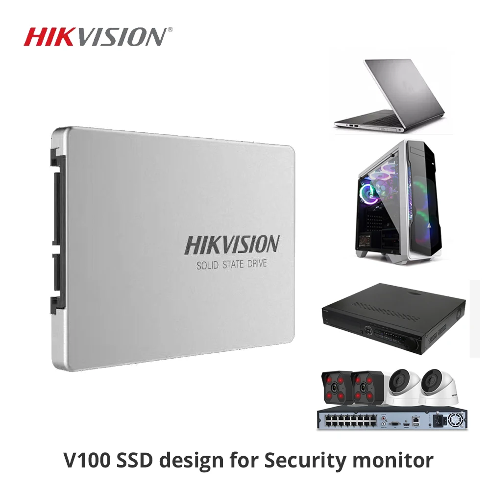 HIKVISION 2," SSD V100 1 ТБ 512GB Interne твердотельный накопитель SATA для настольного ноутбука видеонаблюдения