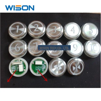 

KONE elevator round button/KONE lift spare parts/KDS50/KDS300, stainless steel button with braille