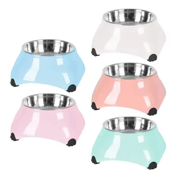 

Solid Color Dog Bowl Detachable Feeder for Food and Water Non-slip Pet Supplies
