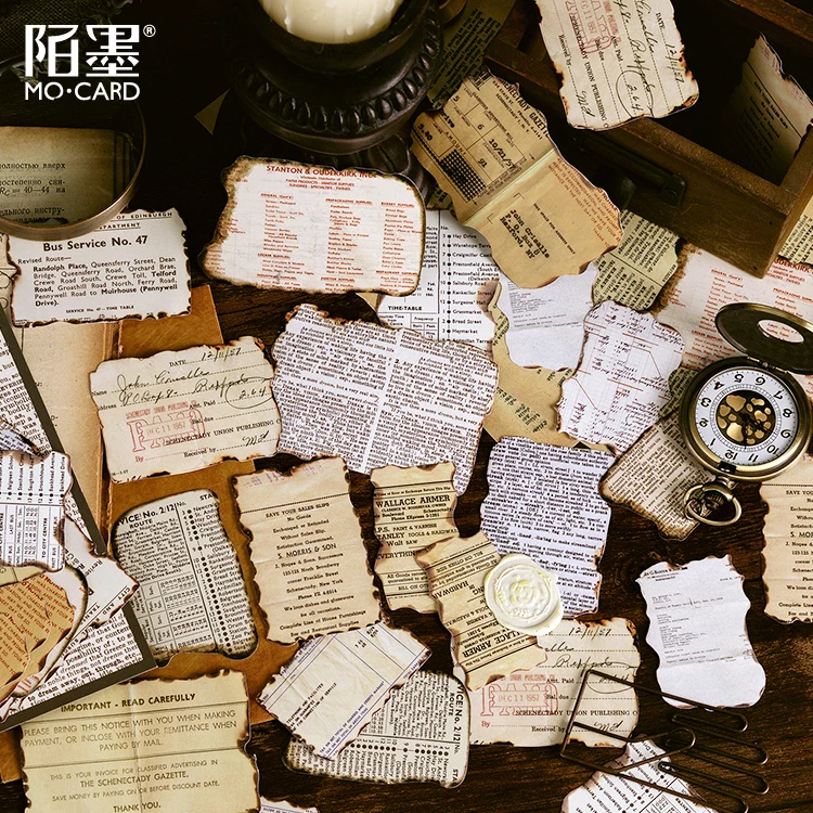 MO.CARD /8 Designs 45Pcs/lot Time Pictures Vintage Stickers Postcard Decals Scrapbooking Bullet Journal Scooter Deco Fridge Cool afbeelding