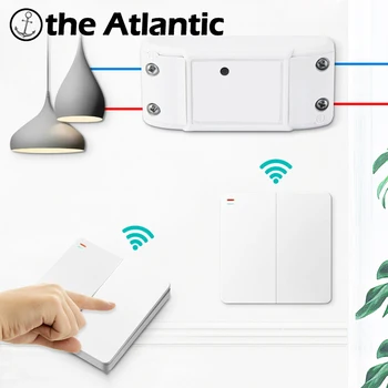 

Wireless RF Remote Control Light Switch 433Mhz 100~300V Signal Controller Wall Corridor Light Power White Plastic Switch