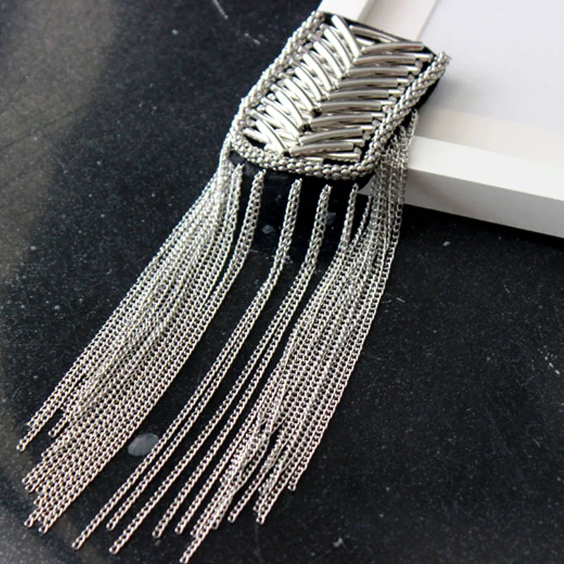 Ручная работа A98 epaulette ювелирные изделия кисточкой большая плечевая брошь эполет/эполеты доска узел Марка аксессуары/pin