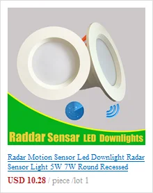 Radar Motion Sensor Led Downlight Radar Sensor Light 5W 7W Round Recessed 110/220V Led Bulb for Indoor Aisle Corridor Verandah